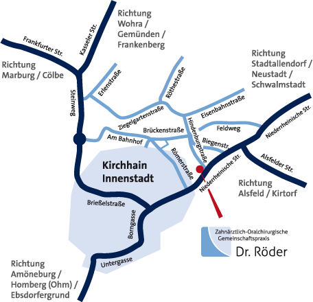 Anfahrtsskizze Kirchhain